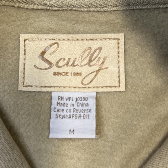 Scully Jacket Womens Medium Khaki Westerns Collection Embroidered Floral Zip Up - Picture 5 of 11